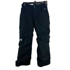 THE NORTH FACE Girl Snow Pants Black HYvent Adjustable Waist Size 10/12. D34